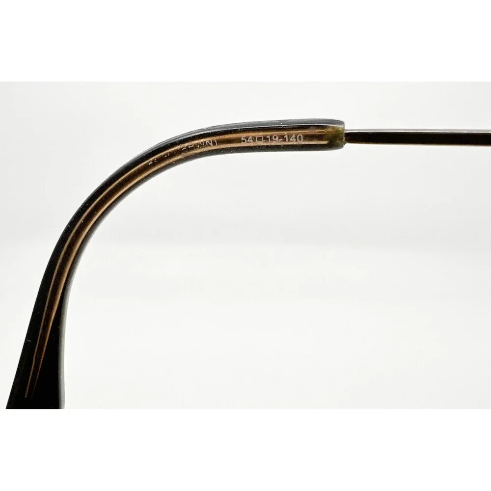 Tura Eyeglass Frames Mens Brown Semi Rimless Rectangular Metal 53-18-140